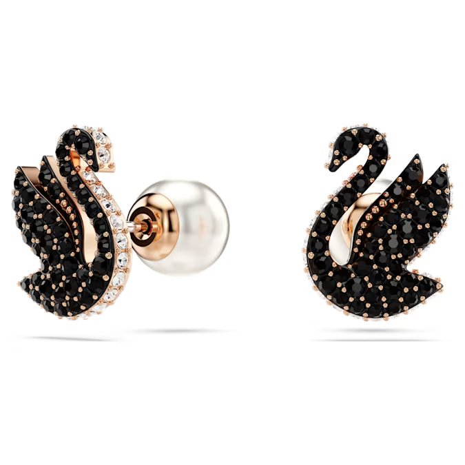 Swarovski Swan stud earrings